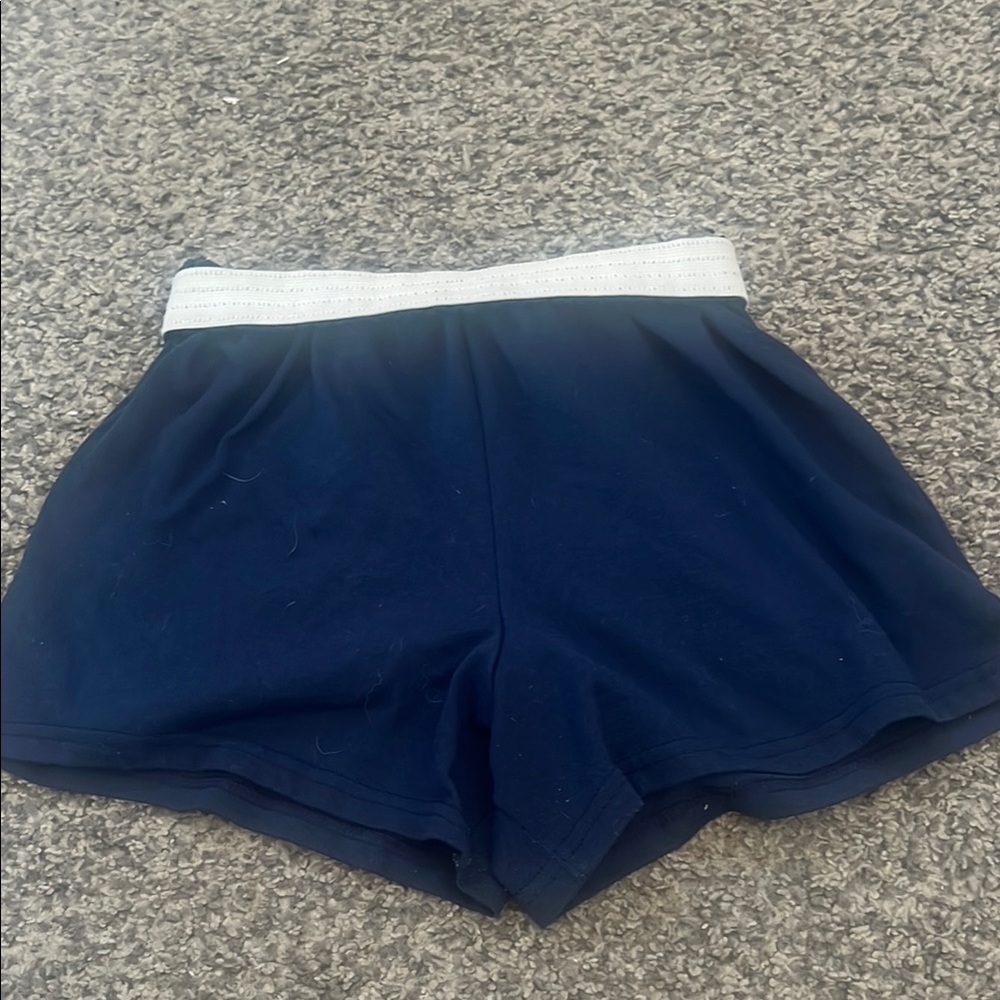Navy Blue Shorts with White Waistband